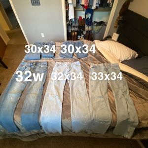 Wrangler jeans, white wash and blue